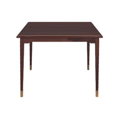 34" Tapered Leg Dining Table with Metal Ferrules